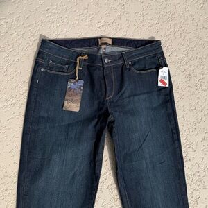 PAIGE Womens Canyon Flare Jeans Size 32 Deep Indigo Blue NWT Flared Designer